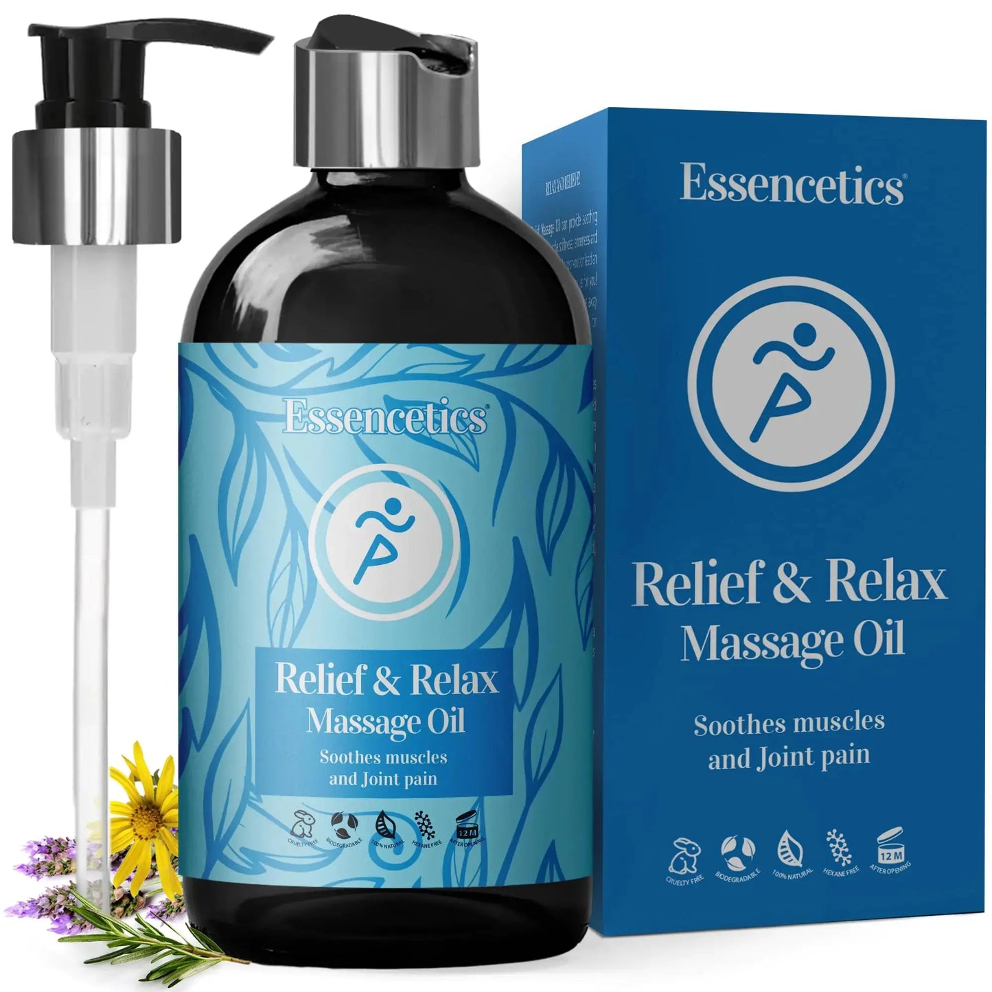 Sore Muscle Massage Oil with Arnica, Lavender & Rosemary - 8 oz TrueForm Goods