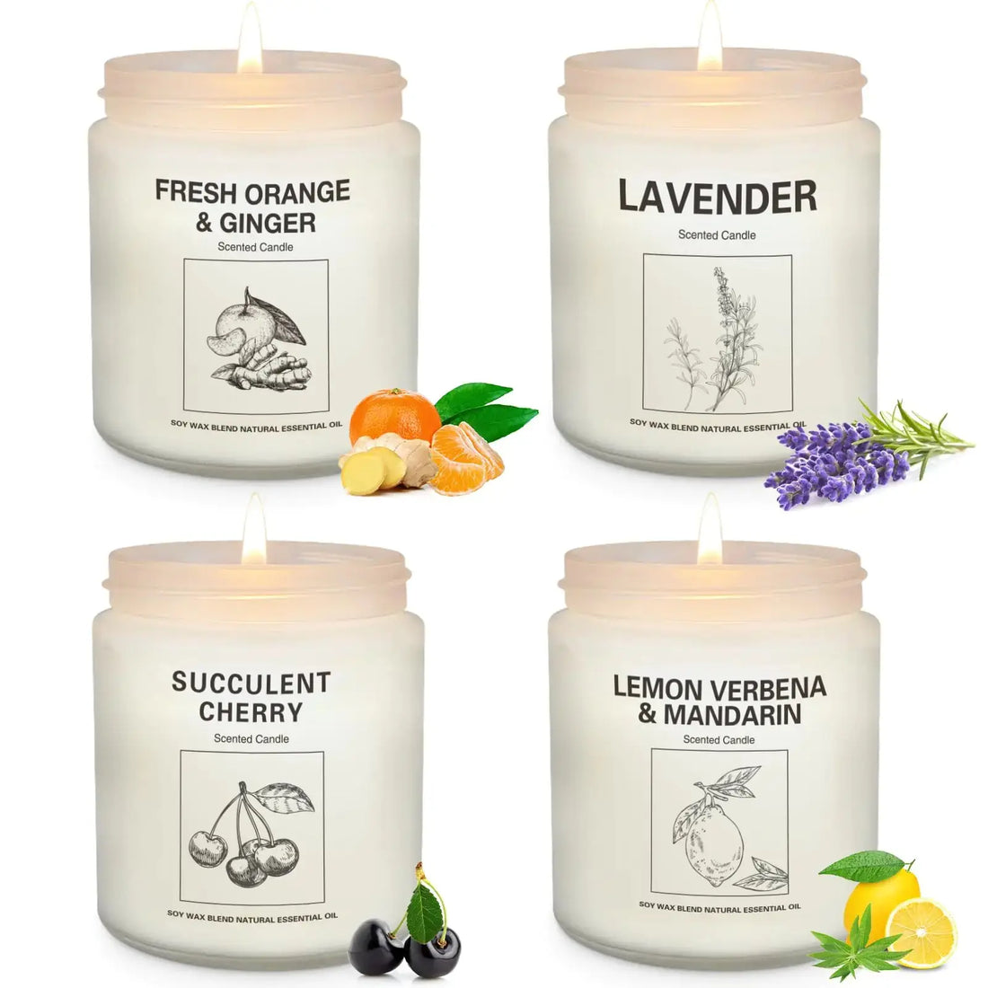 Aromatic Quartet Soy Wax Candles TrueForm Goods