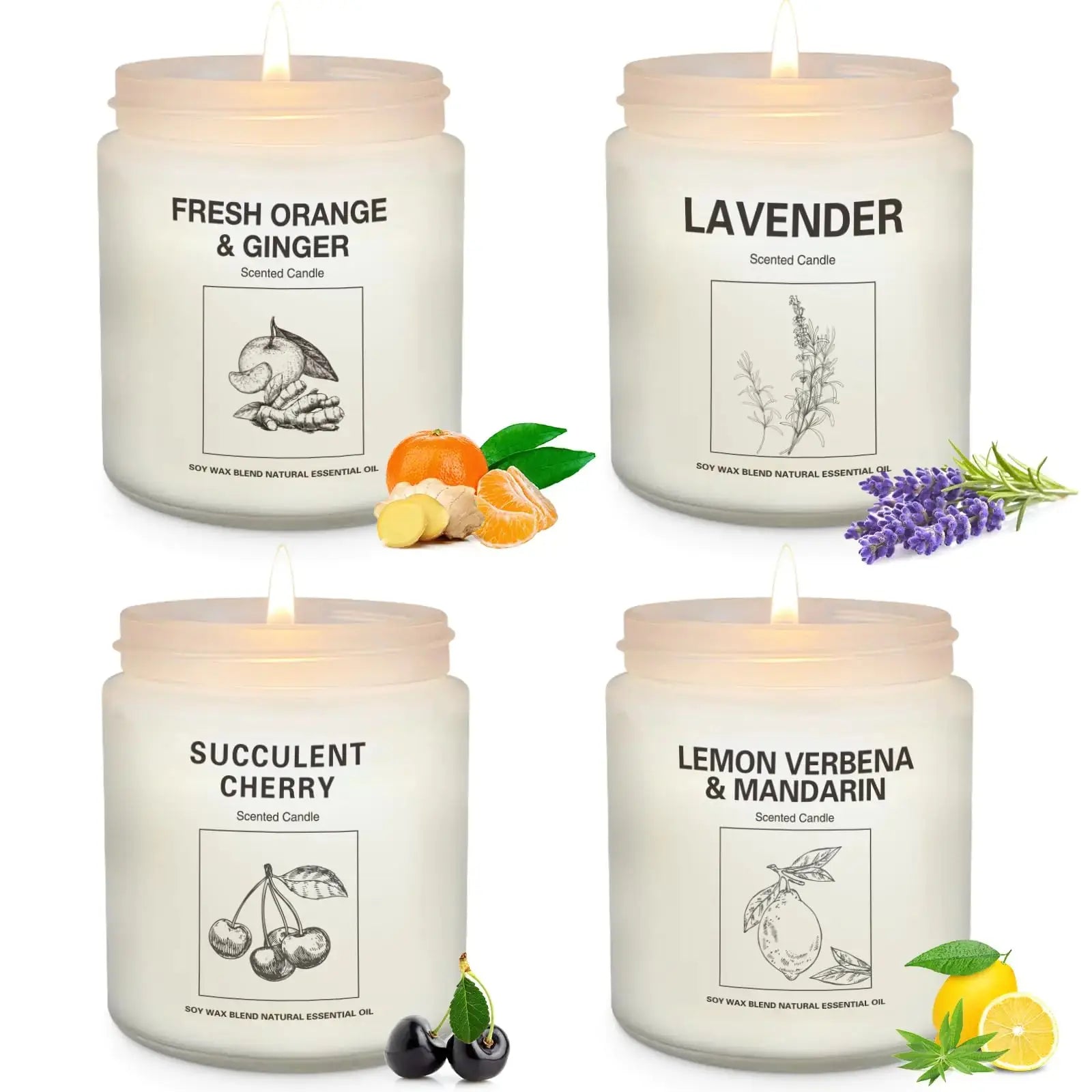 Aromatic Quartet Soy Wax Candles TrueForm Goods
