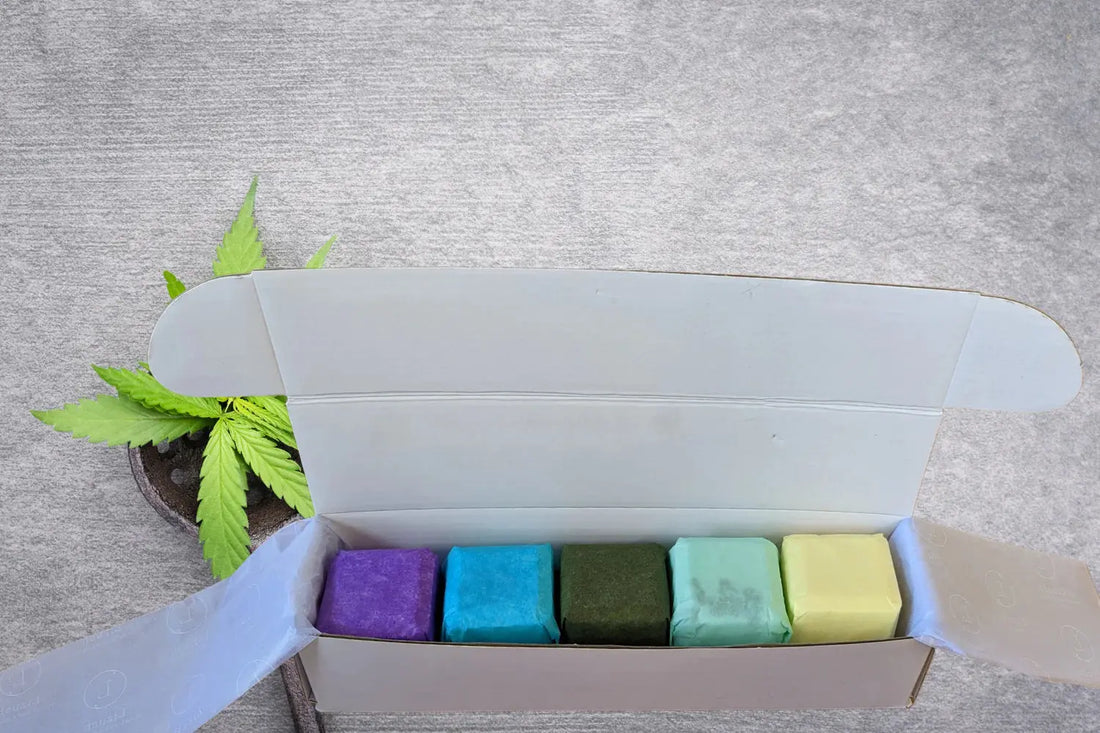 Shower Steamers Gift Set with CBD - 5 Big Fizzies (THC Free) - TrueForm Goods 