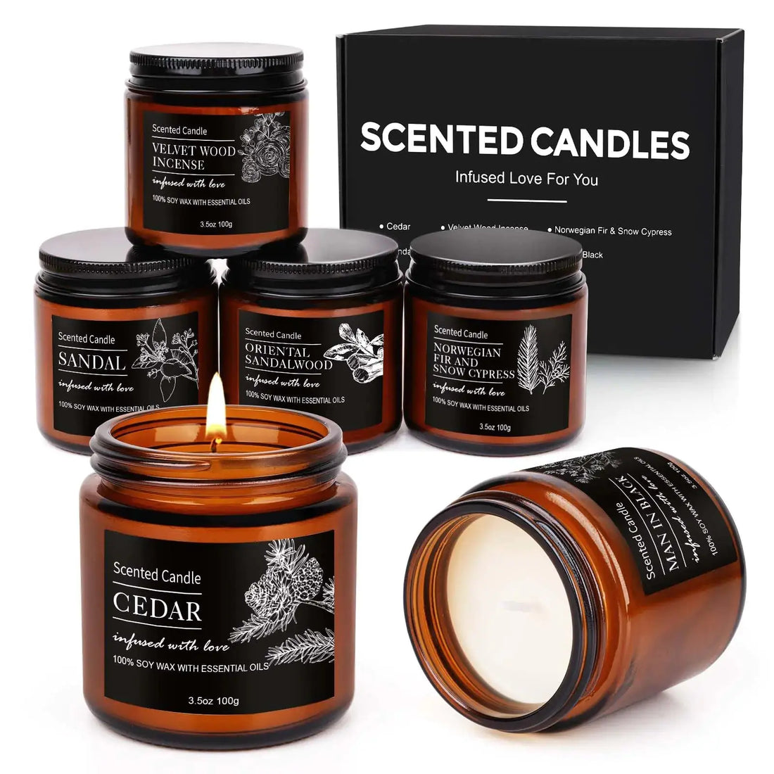 Elegant Aromatherapy Candles Gift Set TrueForm Goods