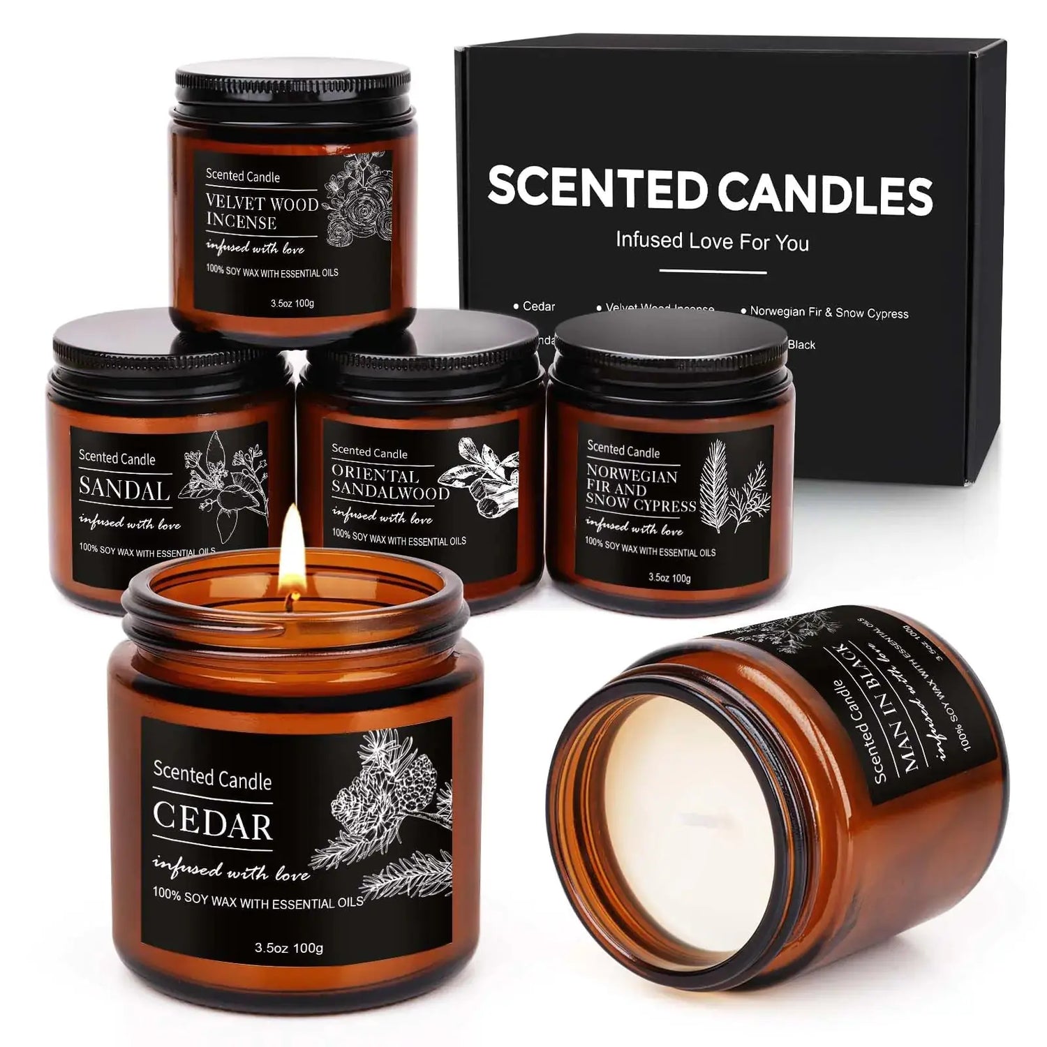 Elegant Aromatherapy Candles Gift Set TrueForm Goods