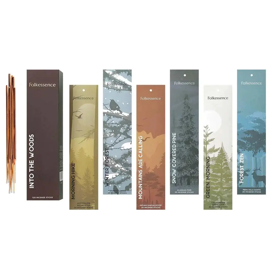 Folkulture Incense Sticks or Insence (Into The Woods Pack of 6 (120 Sticks)) - TrueForm Goods 