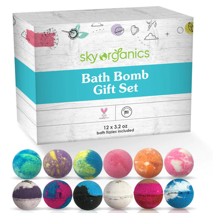 Luxurious Bath Bomb Collection - 12 ct. | Sky Organics TrueForm Goods
