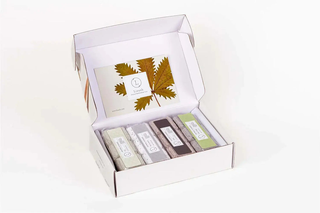 Earthy Shower Steamer Gift Box for Men and Women, Set of 12 Shower Steamers Package - TrueForm Goods 