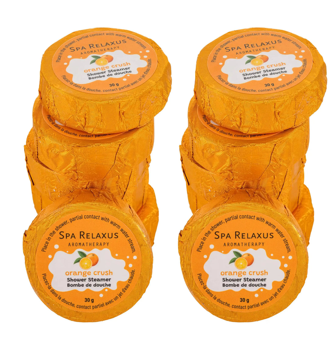 Relaxus Shower Steamers Aromatherapy with Pure Essential Oils. Stress Relief and Luxury Self-Care for Teens and Adults (Orange Crush) - TrueForm Goods 