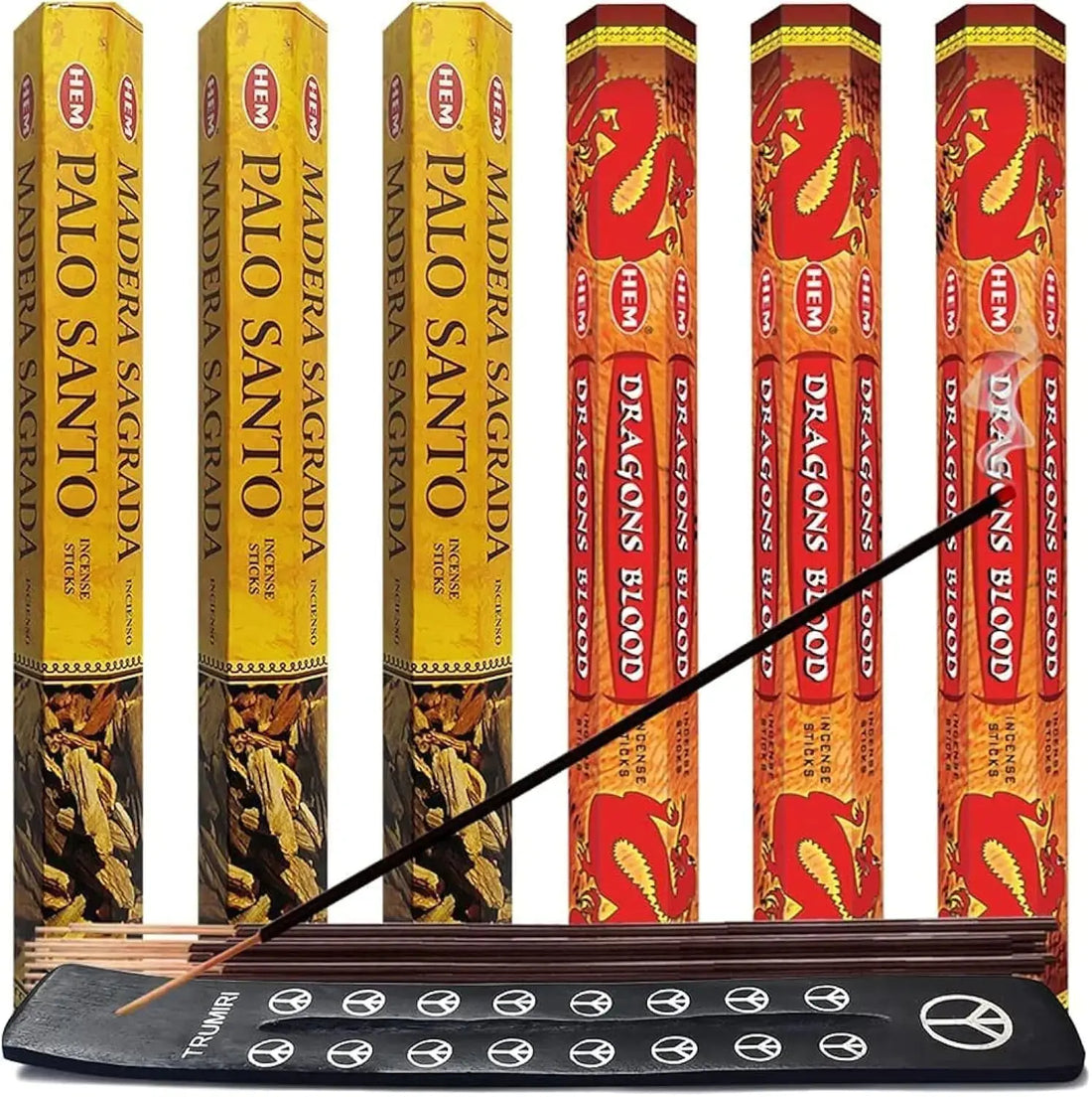 TRUMIRI Palo Santo &amp; Dragons Blood Incense Sticks &amp; Holder Bundle Variety Pack From Hem Trumiri Insense Inscents Insencents Insence - TrueForm Goods 