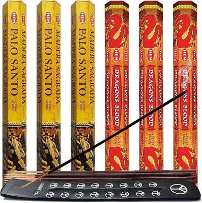 TRUMIRI Palo Santo &amp; Dragons Blood Incense Sticks &amp; Holder Bundle Variety Pack From Hem Trumiri Insense Inscents Insencents Insence - TrueForm Goods 
