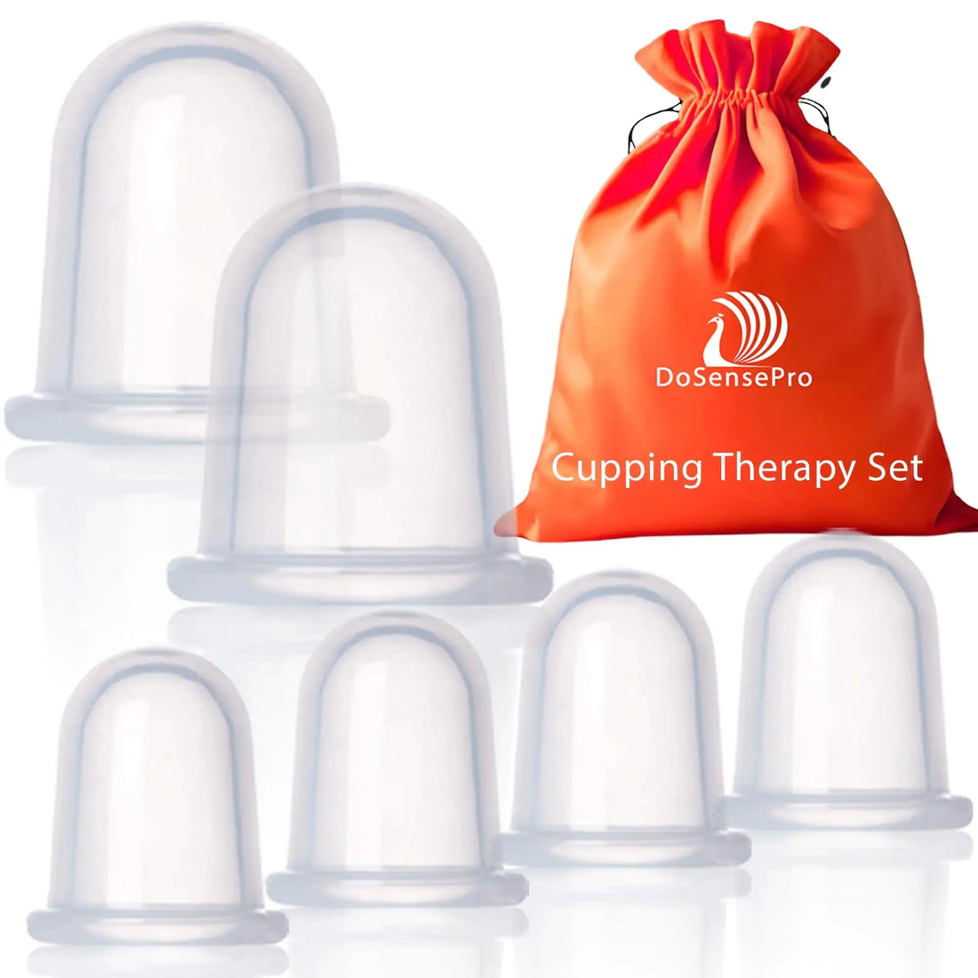 Silicone Cupping Therapy Set - by DoSensePro - Silicone Cupping Set Massage Therapy Cups for Arthritis Pain Relief Anti Aging and Anti-Cellulite - Cupping Kit for Massage Therapy Cups - TrueForm Goods 