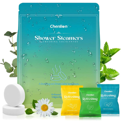 Shower Steamers Aromatherapy 18 Pack Birthday Gifts for Men Women Natural Essential Oils Shower Tablets with Individually Wrap Relieve Stress Relax Muscles 6 Mint + 6 Eucalyptus + 6 Chamomile - TrueForm Goods 
